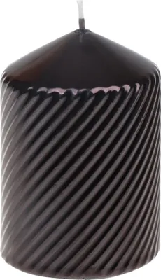Produktbild von Weihnachtskerzen Stumpenkerze "Brissago" Schwarz 100/66 mm