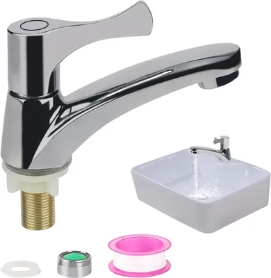 Produktbild von Kleiner Wasserhahn für Gäste – Edelstahl – Nur Kaltwasser
