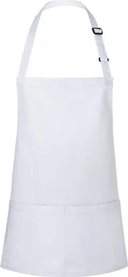 Produktbild von Karlowsky BLS6 | Kurze Latzschürze Basic mit Schnalle und Tasche - Farbe: White - Größe: 75 x 60 cm