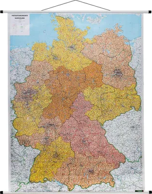 Image de Allemagne Carte murale codes postaux 1:700.000