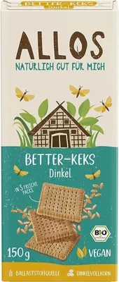 Produktbild von Allos Better-Keks Dinkel -  - 150g x 12 - 12er Pack VPE