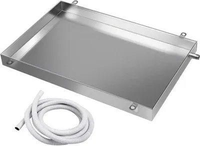Productafbeelding van Opvangbak Wasmachine - Lekbak Apparaten - Voorkom Lekkage - Roestvrij Staal - 60x90cm - Zilver