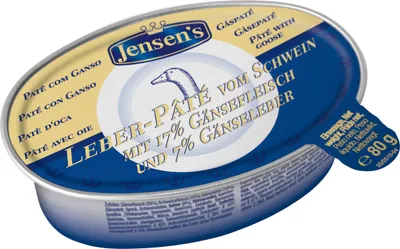 Produktbild von Jensens Gänse Pate Pastete mit Gänsefleisch und Gänseleber 80g