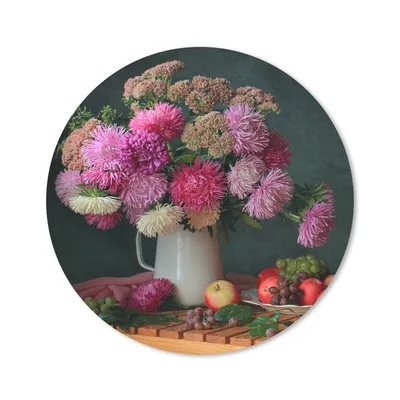 Produktbild von MuchoWow® Mauspad Mousepad Obst - Rosa - Stilleben 40x40 cm - Mousepads - Maus Mat - Pad - Mausunterlage - Schreibtisch Accessoires