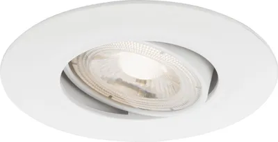 Productafbeelding van Briloner LED Einbauleuchte Weiß rund IP23 4,9W 460lm warmweiß 3000K schwenkbar dimmbar