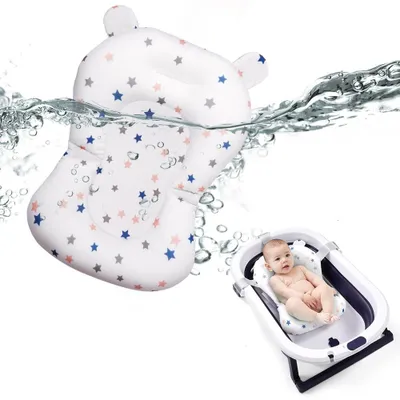 Imagen del producto de Asiento de baño para bebés con base antideslizante, cojín ajustable, para niños de 0 a 3 años