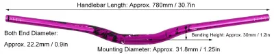 Productafbeelding van Fiets stuur Aluminium 31,8 mm - Ergonomisch - Antislip - Stabiliteit - BMX - Geschikt voor mountainbike - MTB-stuur