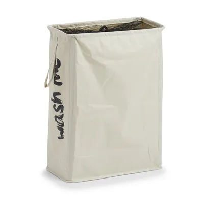 Produktbild von Zeller Wäschesammler "Wash me", Polyester, beige, 20 x 40 x 56 cm