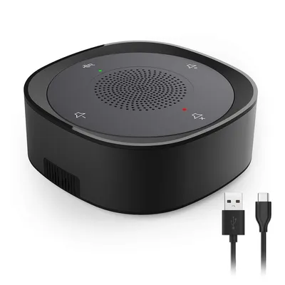 Produktbild von USB-Freisprechmikrofon, Konferenzlautsprecher, omnidirektionales Computermikrofon, Touch-Sensor-Tasten für Stummschalten/Stummschaltung aufheben