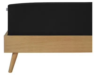 Produktbild von SCHIESSER Spannbettlaken Jessi | Einfarbig | Edeljersey | 100% Baumwolle | Weich & Atmungsaktiv | Rundumgummi | 180x200 cm (geeignet für Matratzen 180x200 cm bis 190x200 cm) | Schwarz