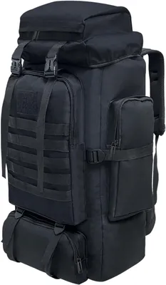 Obrázok produktu pre Hiking backpack 80 l, vodotesný, čierny, pre cestovanie