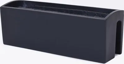 Produktbild von VIVANNO Balkonkasten BALKONA CLASSIC Fiberglas Anthrazit matt 60x19x21 cm wetterfest frostsicher 2 Kammern kippsichere Geländeraufhängung für Geländer bis 50 mm Rund- oder Vierkantrohr Bewässerungssystem mit Filzstreifen