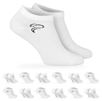 Produktbild von Black Snake Sneakersocken Damen Herren 12 Paar Baumwolle Fitness - 39/42 - Weiß