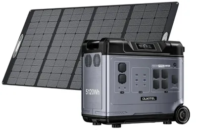 Produktbild von OUKITEL P5000 Pro Solargenerator 4000W / 5120Wh + 400W Solarpanel – tragbarer Stromspeicher mit LiFePO4-Akku für Camping & Notstrom