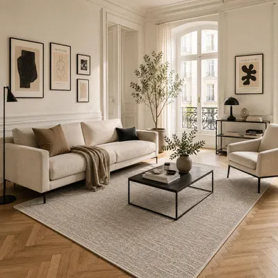Produktbild von Schlingen Designer Teppich Niva Beige, Größe:200x300 cm