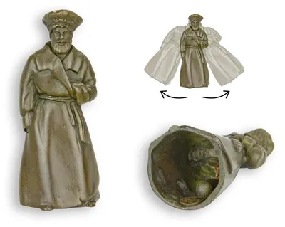 Productafbeelding van Bronzen tafelbel figuur van een man