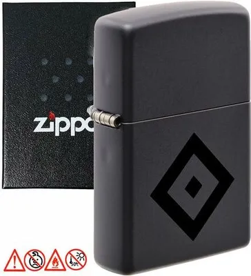 Produktbild von ZIPPO HSV Schwarz matt Benzinfeuerzeug