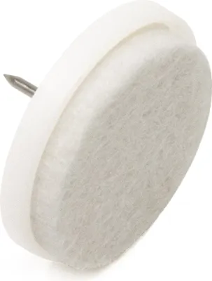 Produktbild von Adsamm® | 100 x Filzgleiter mit Nagel | Ø 35 mm | Weiß | rund | Möbelgleiter mit Stift in von Adsamm®