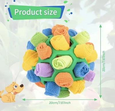 Produktbild von Langsamen Hundespielzeug, Hunde Snuffelball, langsam verdauliche Traktatiedispenser für Hunde, Stressabbau, Neuspielzeug, Hunde Puzzel Spielzeug.