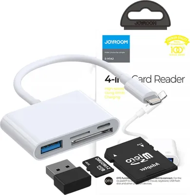Immagine prodotto di Adattatore Lightning Do Usb Otg Joyroom S-H142 Czytnik Kart Sd, Microsd (Biały)