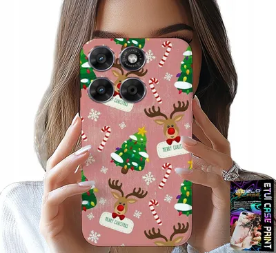 Zdjęcie produktu dla Etui Do Motorola Edge 70 - Świąteczne Renifery Choinki Laska Wzory