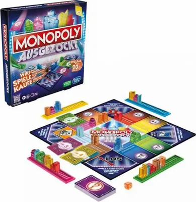 Produktbild von Brettspiel Monopoly Ausgezockt, für 2 bis 4 Spieler, Spieldauer 20min