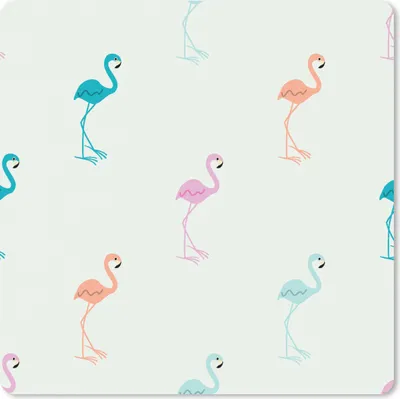 Produktbild von MuchoWow® Mauspad Mousepad Muster - Dschungel - Flamingo - Pastell 30x30 cm - Mousepads - Maus Mat - Pad - Mausunterlage - Gaming