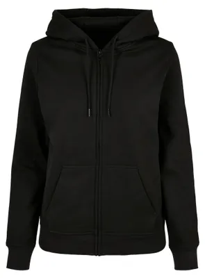 Produktbild von Build Your Brand - "Basic" Hoodie mit durchgehendem Reißverschluss für Damen LT5013 (4XL) (Schwarz)