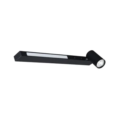 Produktbild von ZUMALINE LED-Wandleuchte mit Schalter, 1x GU10, 1x LED, 200 lm, 3000 K, schwarz, MANNARI W230757202