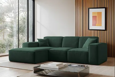 Produktbild von Kaiser Möbel Ecksofa, Sofa L form, Couch L form Siena L stoff Salvador Grün Rechts