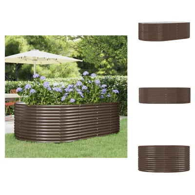 Zdjęcie produktu dla vidaXL Podwyższony kwietnik brązowy 212x140x68 cm Stal malowana proszkowo - Donice i doniczki