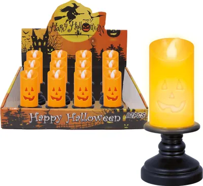 Produktbild von Orange Kerze Mit Licht, 12,5 Cm