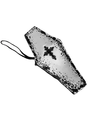 Produktbild von Halloween Handtasche Sarg mit Vampir Kreuz - Gothic Okkult