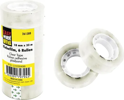 Produktbild von EASY WORK Ersatzklebebänder 6er Pack kristallklar – 12er Vorteilset