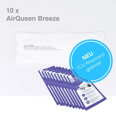 Produktbild von 10 x Original AirQueen Breeze Mask FFP2 CE 1008