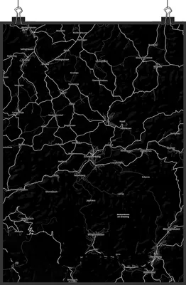 Produktbild von Mr. & Mrs. Panda Bild Schmallenberg DIN A3 - Geschenk, Stadt, Plakat, Wandbild, Kunstdruck, wanddeko, drucke, Dorf Karte Landkarte Map Stadtplan