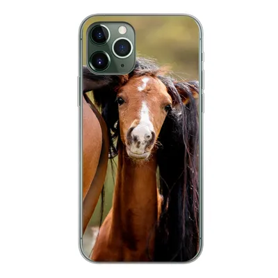 Produktbild von MuchoWow® Handyhülle Schutzhülle Hülle für iPhone 11 Pro Pferde - Natur - Braun Silikon Softcase Handy Hülle - Handy