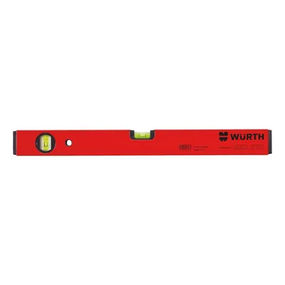 Produktbild von Würth 40cm Profi Wasserwaage Aluminium, verwindungsarmes Rechteckprofil mit glatten Seitenflächen, Meßgenauigkeit 0,5mm /m 0714644204