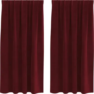 Obrázek produktu pro vidaXL Zatemňovací závěsy 2 ks vínově červené 140 x 175 cm sametové