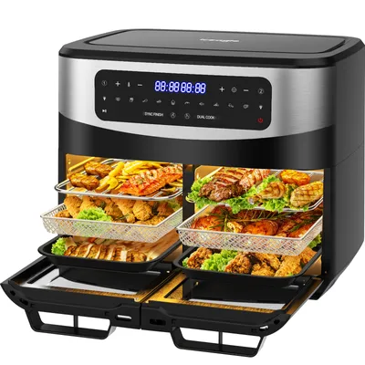 Produktbild von Heißluftfritteuse Dual Zone Heißluftfritteuse XXL,10 Programme, Air fryer 12L