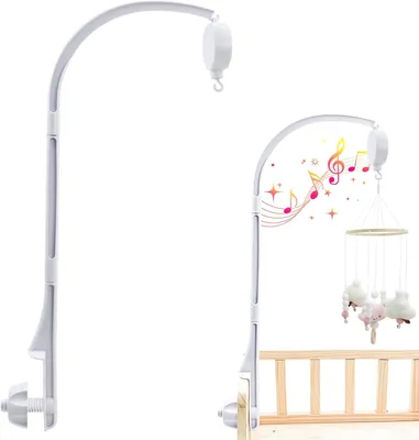 Image de Support mobile, réglable, blanc, adapté aux lits de bébé, aux tables à langer et aux lits d'enfant