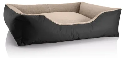 Obrázek produktu pro Pelíšek pro psy TEDDY, pohovka pro psy, (XL) cca 100x85x23cm, NAMIB-BLACK (černá/béžová)
