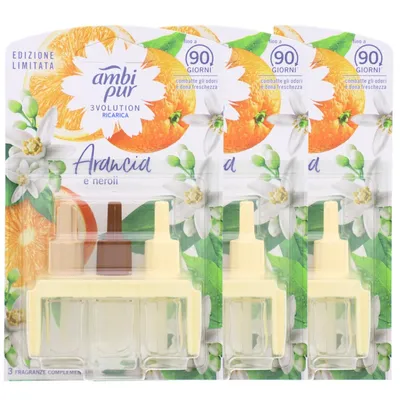 Produktbild von 3x Ambi Pur 3Volution Arancia Orange und Neroli Duft Lufterfrischer je 20ml Nachfüller Raumduft