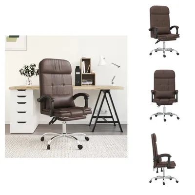Produktbild von vidaXL Bürostuhl mit Massagefunktion Braun Kunstleder -  Bürostühle