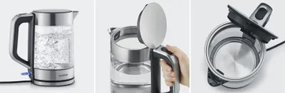 Produktbild von SEVERIN Mini-Wasserkocher WK 3472 aus Glas/Edelstahl