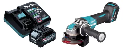 Produktbild von Makita GA 047 GD101 Akku Winkelschleifer 40 V max. 125 mm X-LOCK Brushless + 1x Akku 2,5 Ah + Ladegerät