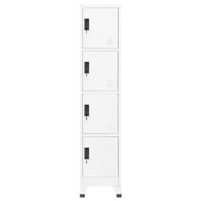Image de vidaXL Armoire à casiers blancs 38x45x180 cm Acier