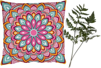 Produktbild von MuchoWow® Zierkissen Sofakissen Wohnzimmer Dekokissen 45x45 cm Abstrakt - Mandala - Design - Boho - Schlafpolster - Polster für das Sofa