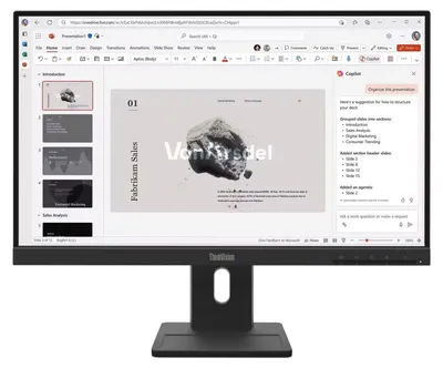 Image de Lenovo ThinkVision E22-40, 54,6 cm (21,5"), 1920 x 1080 px, Full HD, LCD, 6 ms, noir