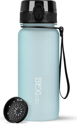 Produktbild von uberBottle softTouch Trinkflasche mit Sieb 650ml / Ice Blue/ 720DGREE